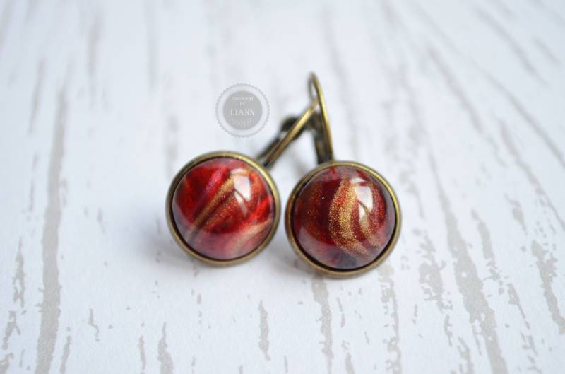 Ohrringe - Goldrot von LiAnnSchmuck