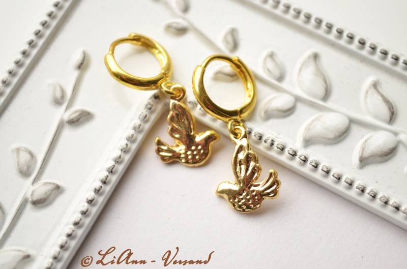 Ohrringe - Goldtäubchen von LiAnnSchmuck