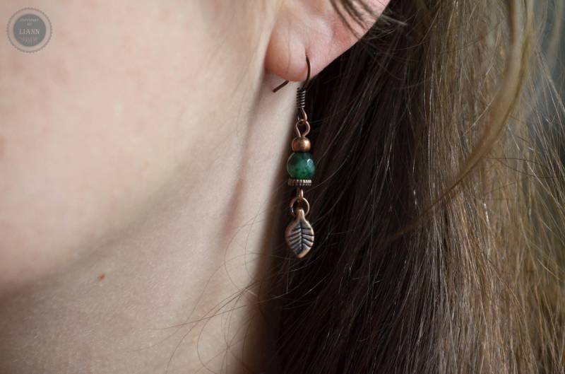 Ohrringe - Kupferblättchen von LiAnnSchmuck