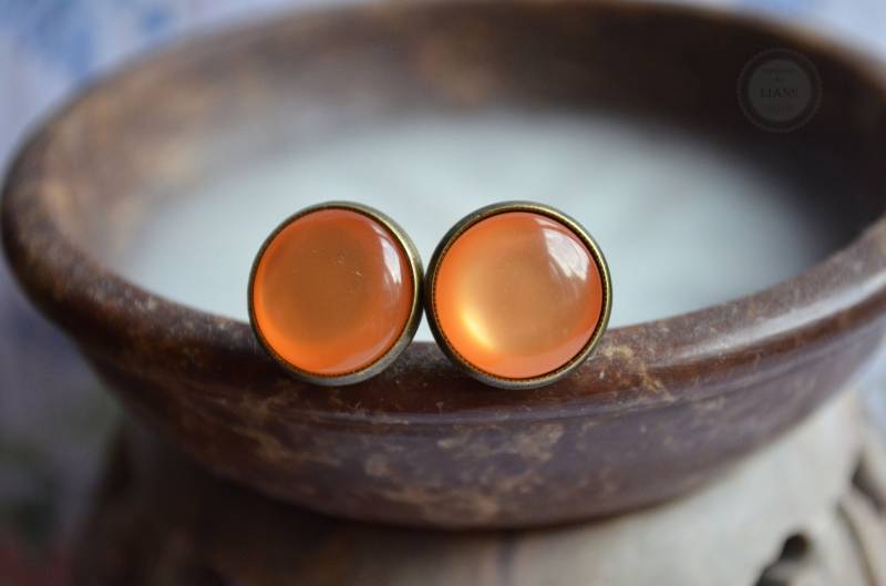 Ohrstecker - Sanftes Orange | 14 Mm von LiAnnSchmuck
