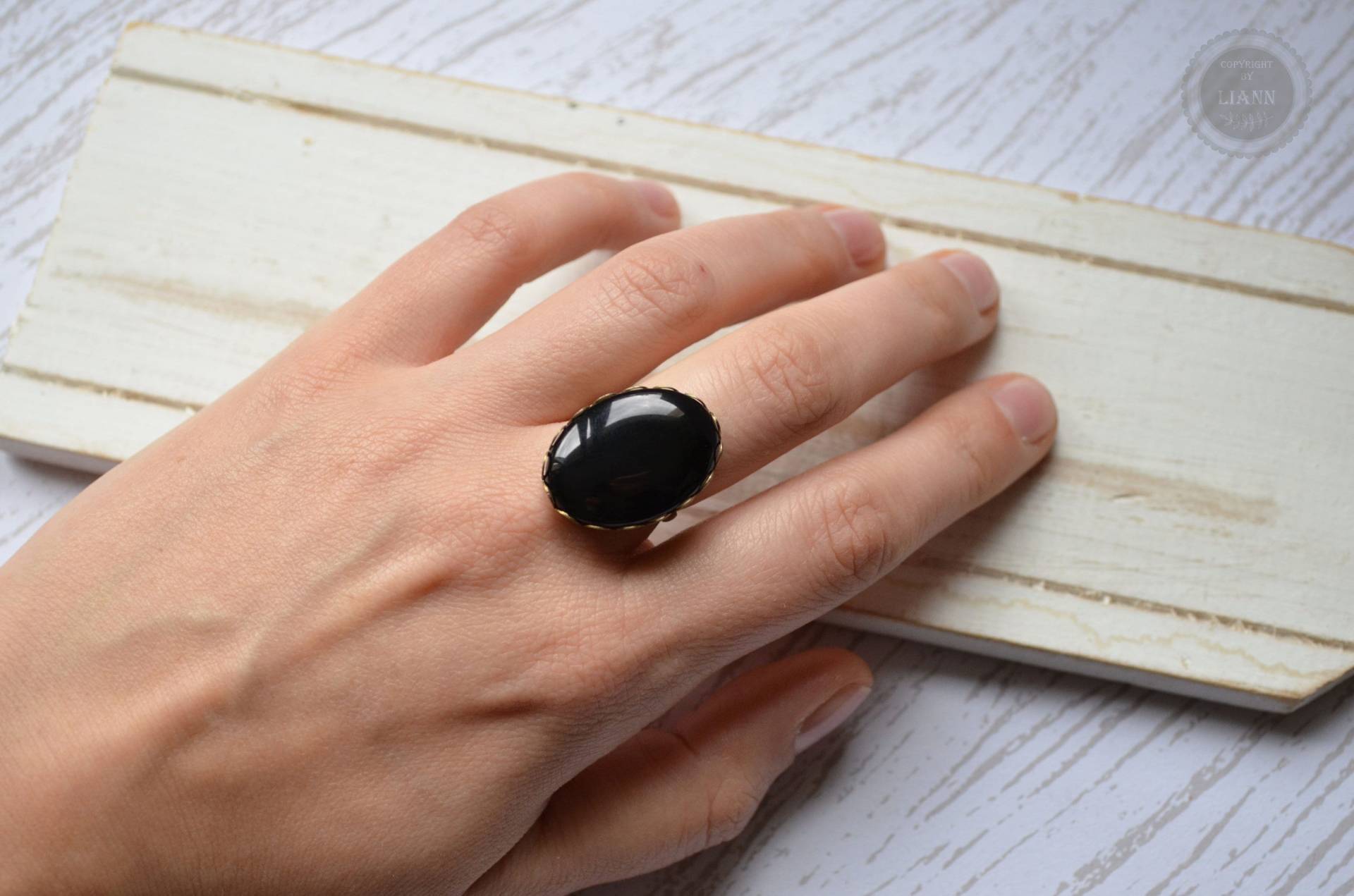 Ring - Pure Black von LiAnnSchmuck