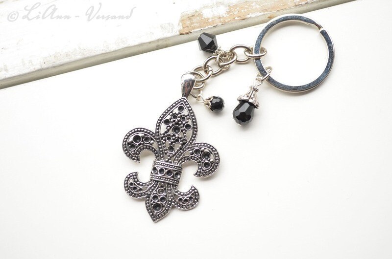 Schlüsselanhänger - Black Lily Schlüsselanhänger - Black Lily von LiAnnSchmuck