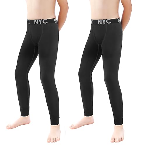 LiKing Kinder Kompressionsleggings Jungen Sportunterwäsche Fußball Trainingsanzüge Atmungsaktiv Lange Unterhosen Kinder Jungen Mit Slogan 2er Pack 2601 170-176 von LiKing