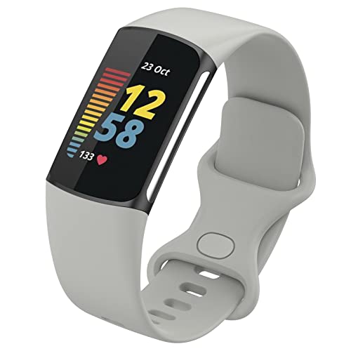 LiLuLa Armband kompatibel mit Fitbit Charge 5 Armband, Weiches Silikon Sport Ersatzband Verstellbares Uhrenarmband Armbänder für Fitbit Charge 5 Activity Tracker für Damen Herren von LiLuLa