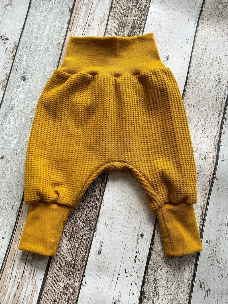 Pumphose Waffeljersey Senf von LiMeLaden