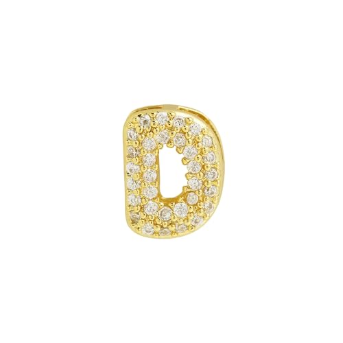 LiMinM Buchstabenkette mit 18 Karat Zirkonia, Buchstabenschmuck for Damen, Schlüsselbeinkettenschmuck.(D) von LiMinM