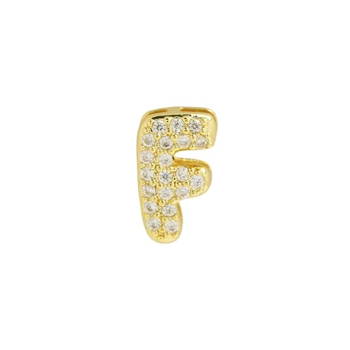 LiMinM Buchstabenkette mit 18 Karat Zirkonia, Buchstabenschmuck for Damen, Schlüsselbeinkettenschmuck.(F) von LiMinM