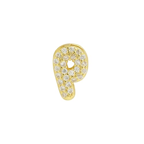 LiMinM Buchstabenkette mit 18 Karat Zirkonia, Buchstabenschmuck for Damen, Schlüsselbeinkettenschmuck.(P) von LiMinM