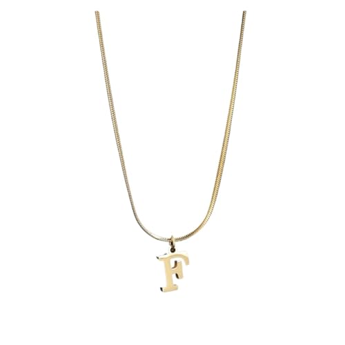LiMinM Edelstahl-Buchstabenkette, AZ-Buchstabenkette, Anhänger, Schmuck, geeignet for Frauen(F) von LiMinM