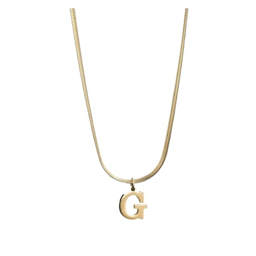 LiMinM Edelstahl-Buchstabenkette, AZ-Buchstabenkette, Anhänger, Schmuck, geeignet for Frauen(G) von LiMinM
