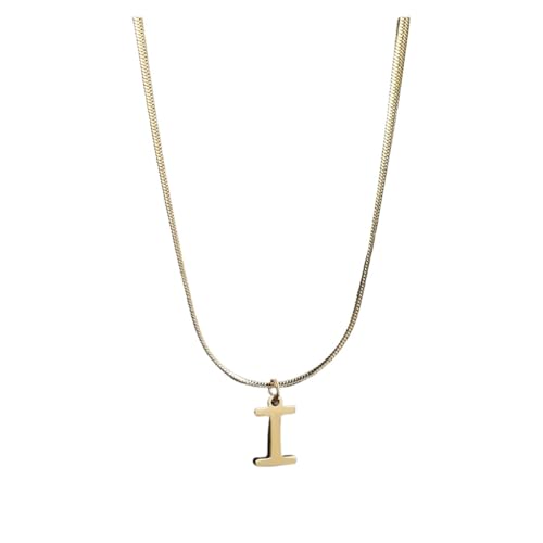 LiMinM Edelstahl-Buchstabenkette, AZ-Buchstabenkette, Anhänger, Schmuck, geeignet for Frauen(I) von LiMinM
