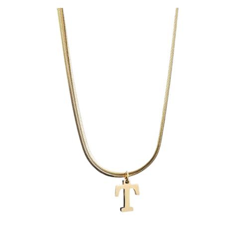 LiMinM Edelstahl-Buchstabenkette, AZ-Buchstabenkette, Anhänger, Schmuck, geeignet for Frauen(T) von LiMinM