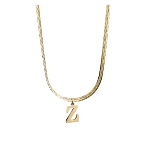 LiMinM Edelstahl-Buchstabenkette, AZ-Buchstabenkette, Anhänger, Schmuck, geeignet for Frauen(Z) von LiMinM