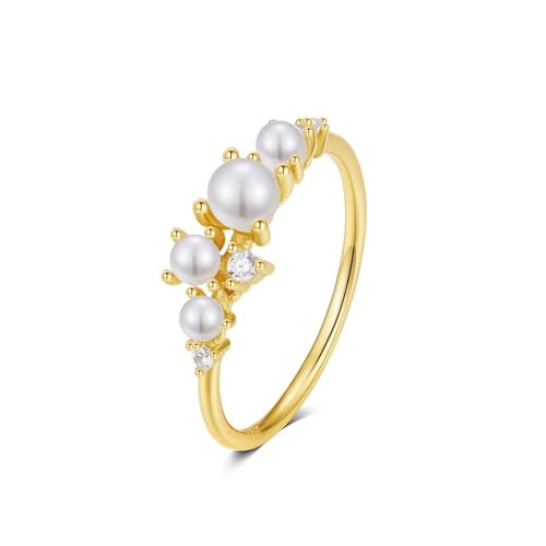 LiMinM S925 Sterling Silber Ring for Frauen Modeschmuck(Golden#3_No.7) von LiMinM