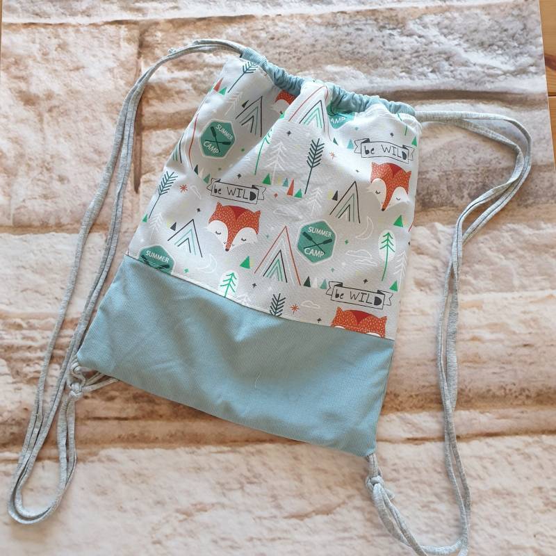 Turnbeutel Personalisiert Mit Namen Kinderturnbeutel Kindergartenturnbeutel Rucksack Baumwolle Feincord von LiSuBi