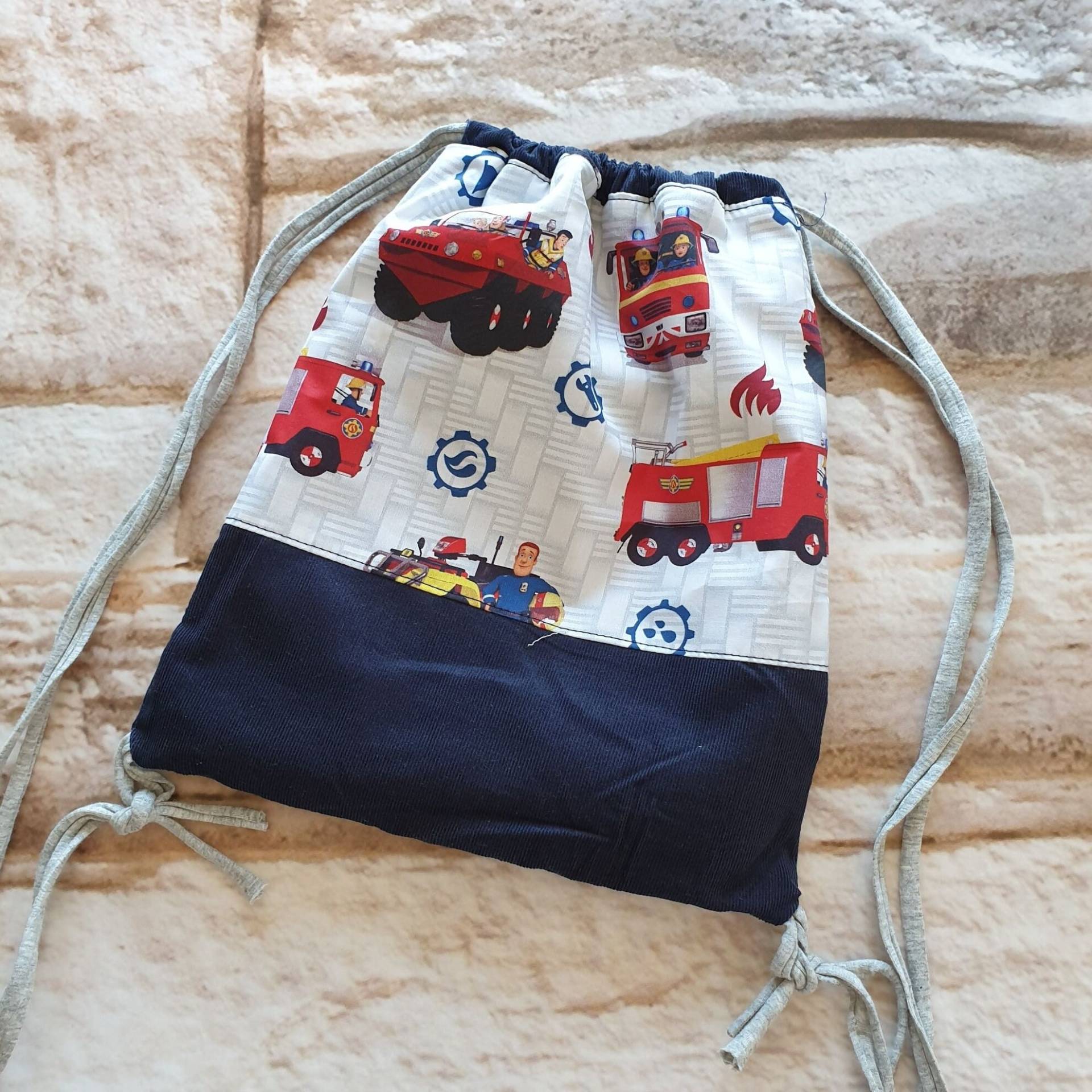 Turnbeutel Personalisiert Mit Namen Kinderturnbeutel Kindergartenturnbeutel Rucksack Baumwolle Feincord von LiSuBi