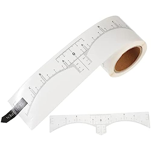 50 Stück Augenbrauenlineal Schablonen Augenbrauenlineal Aufkleber Augenbrauen Messformer Werkzeug Augenbrauen Mapping Make-up Werkzeug von LiTaiJingNice