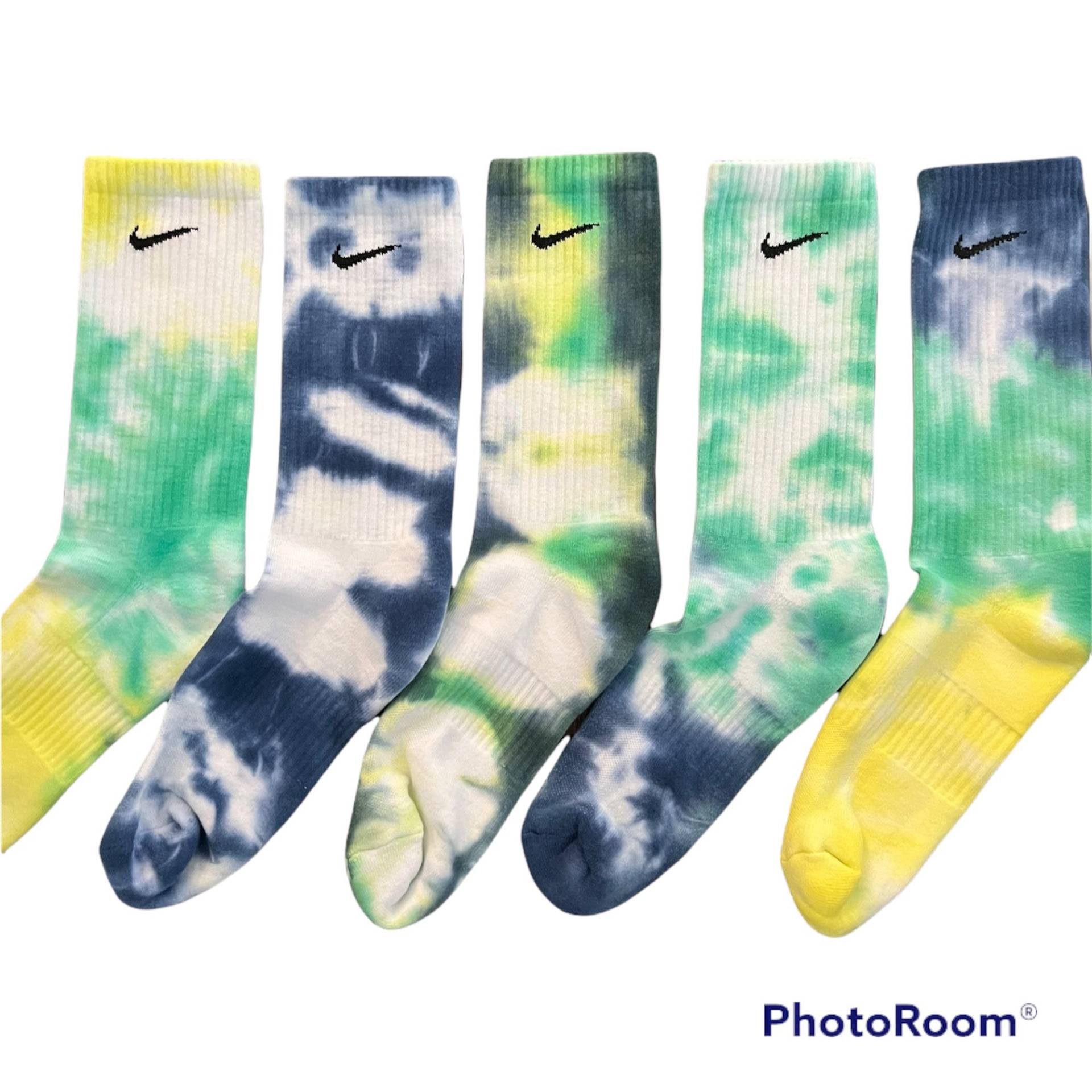 Tie Dye Nike Scrunch Crew Sportsocken, Männer Größen 9-12, Frauen 8-10, Alle Farben Erhältlich, Personalisierbar, Blau, Grün, Pink, Lila, Regenbogen von LiTieDyeMama