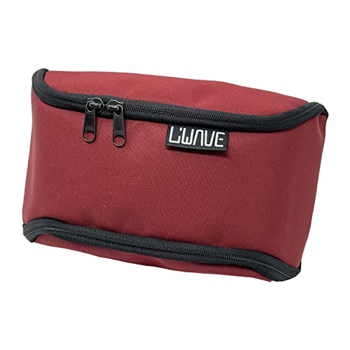 LiWAVE Bauchtasche für Damen und Herren Gürteltasche Brusttasche Hüfttasche Schultertasche aus Upcycling Markisenstoff wasserabweisend für Urlaub Camping Wandern Fitness Fahrrad Rot von LiWAVE