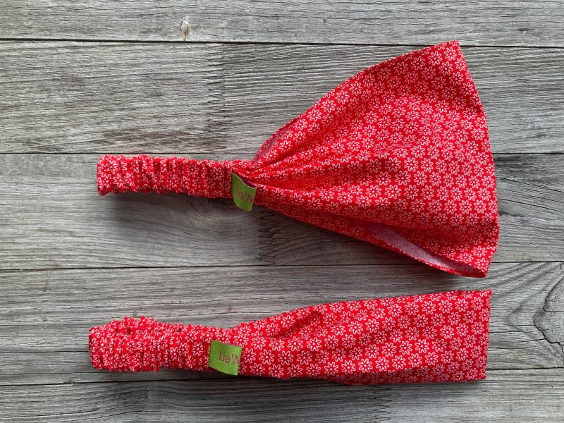 1 Haarband Kinder Blümchen Weiß Rot von LiaMalaDE