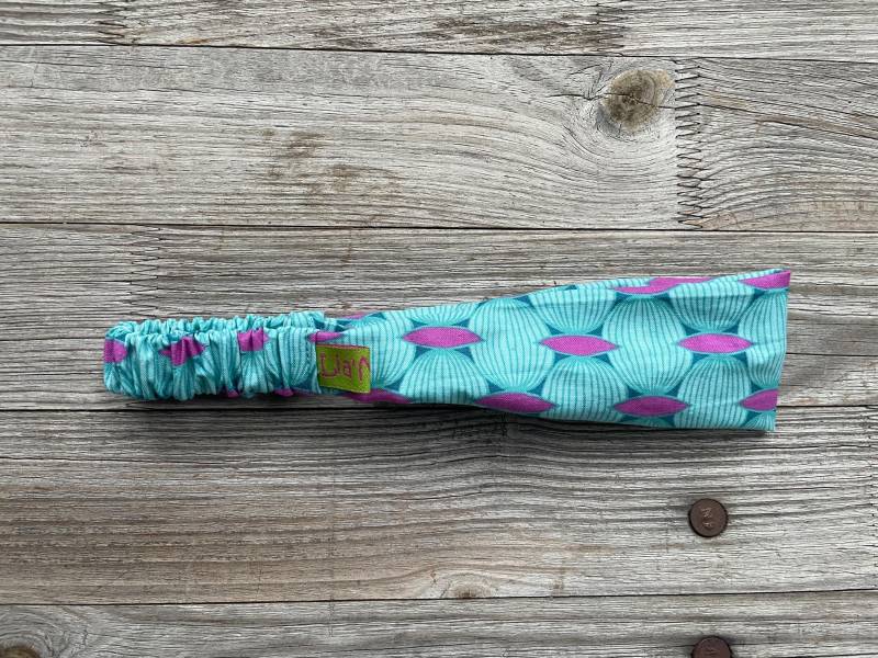 1 Haarband Kinder Muster Pink Türkis von LiaMalaDE