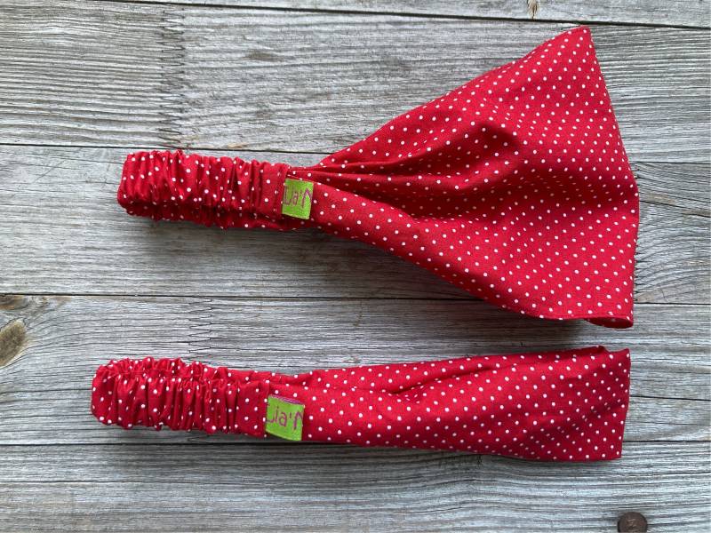 1 Haarband Kinder Pünktchen Rot von LiaMalaDE