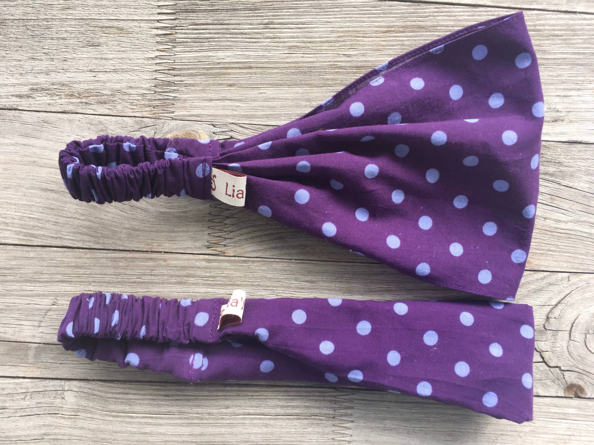1 Haarband Kinder Punkte Lila von LiaMalaDE