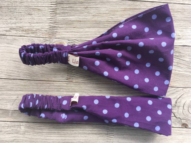 1 Haarband Kinder Punkte Lila von LiaMalaDE