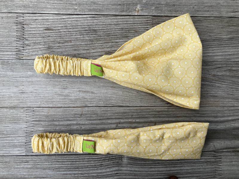 1 Haarband Kinder Retro Hellgelb von LiaMalaDE