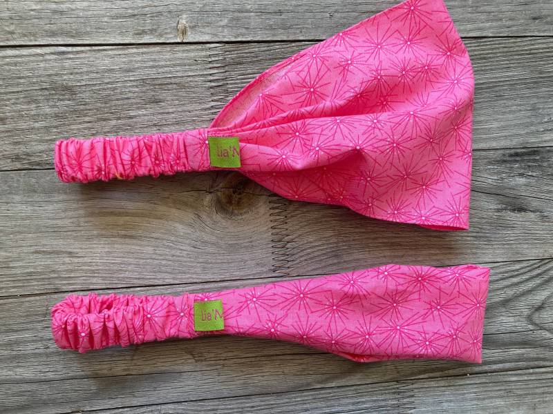 1 Haarband Kinder Sternenmuster Pink von LiaMalaDE