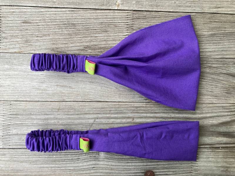1 Haarband Kinder Uni Violett, Lila von LiaMalaDE