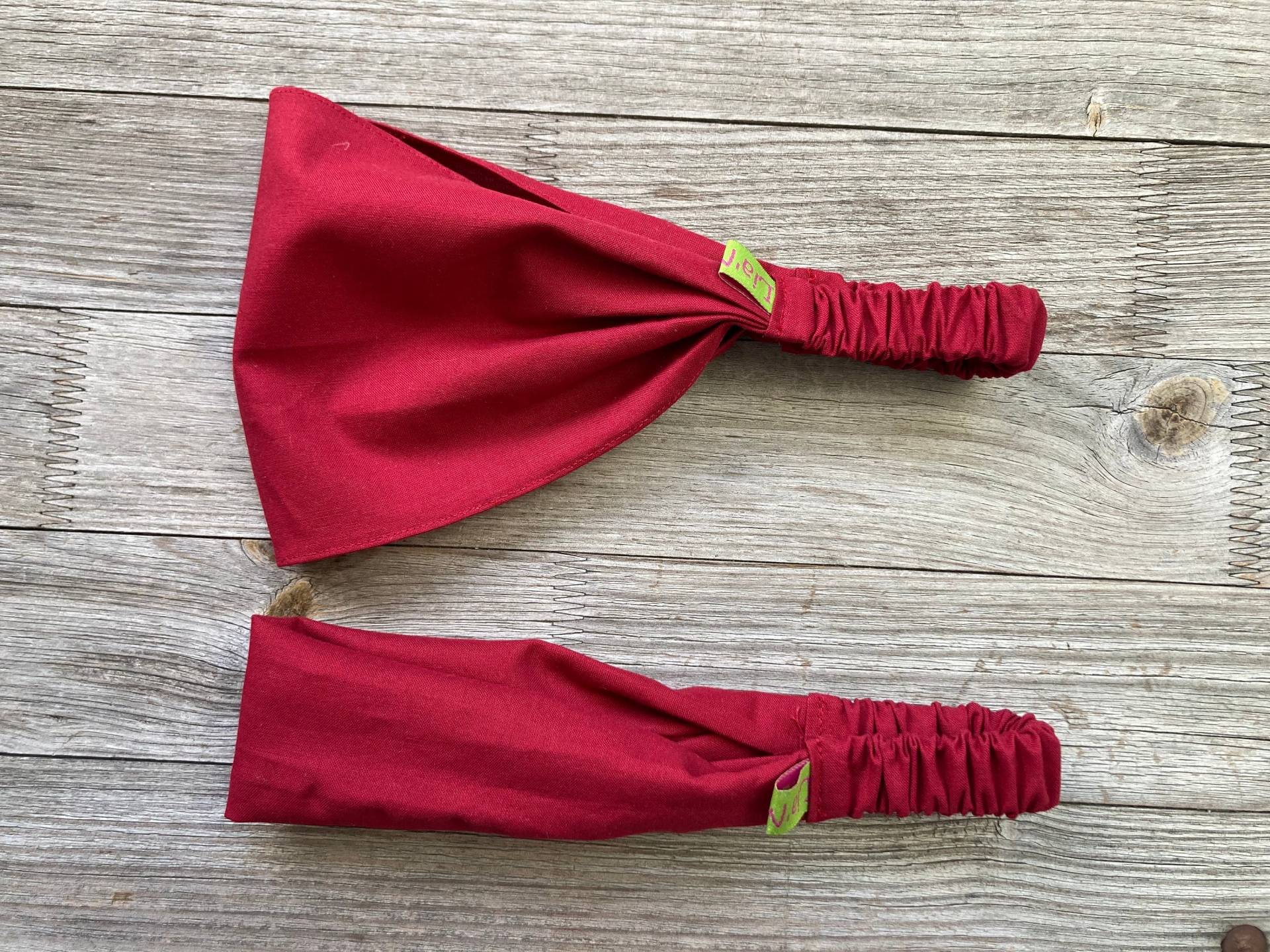 1 Haarband Uni Dunkelrot von LiaMalaDE