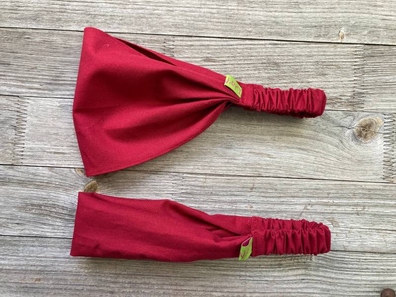 1 Haarband Uni Dunkelrot von LiaMalaDE
