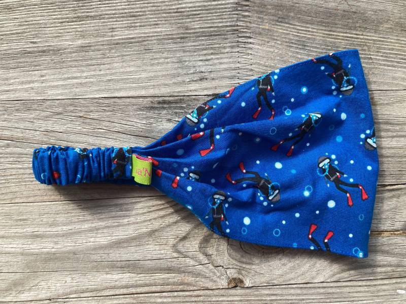 Haarband, Bandana Kinder Taucher Blau von LiaMalaDE