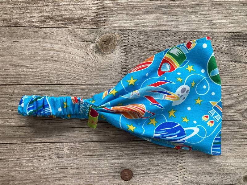 Haarband Jungs Planeten „Glow in The Dark" Bunt Auf Türkis von LiaMalaDE