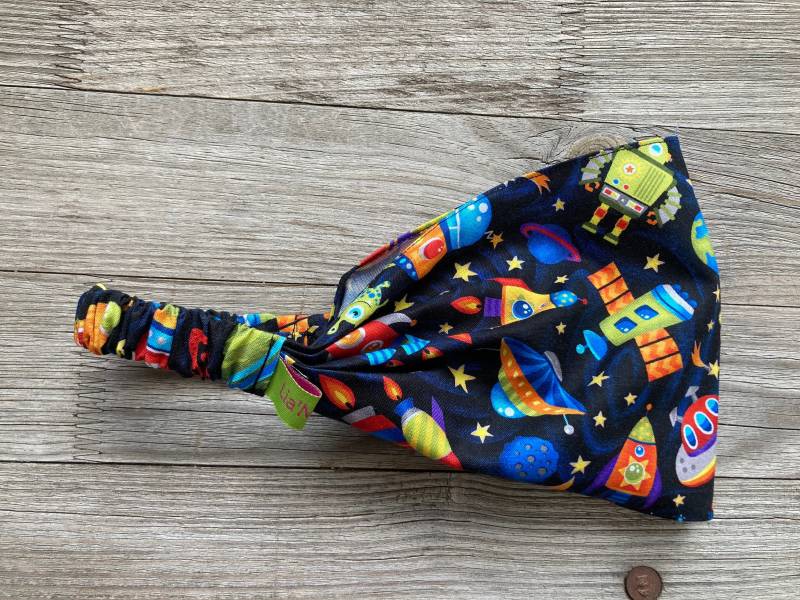 Haarband Kinder Ufos, Raketen Bunt Schwarz von LiaMalaDE