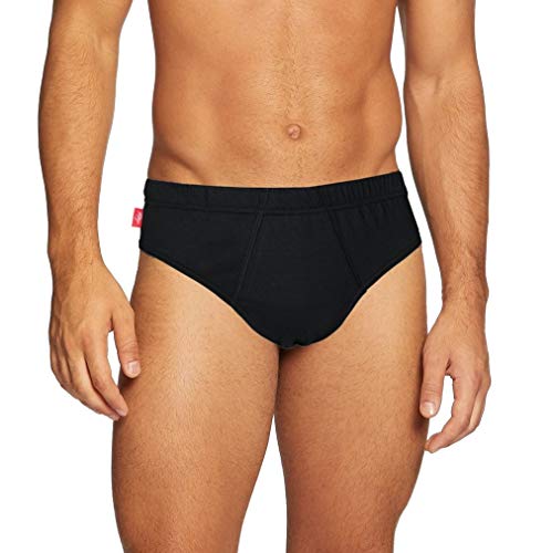 Liabel Herren-Slip 100% Baumwolle (12er oder 3er Pack) Unterhosen Herren Weiß Bunt Unterwäsche Herren LS559, 12 bunte Slips (4 Schwarz, 4 Grau, 4 Blau), XXL von Liabel