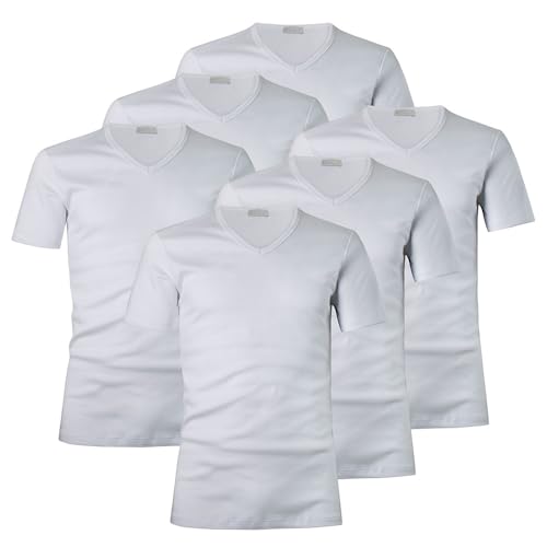 Liabel Herren T-Shirt mit V-Ausschnitt 4428/t53 6er Pack Weiß XXL von Liabel