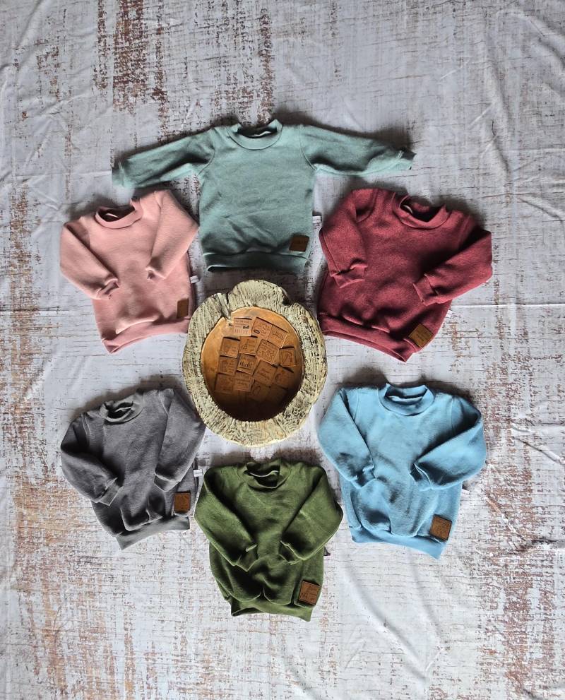 Bio Baumwollfleece Kinder Pullover Ab Größe 62-128, Verschiedene Farben von Liafashionstyle