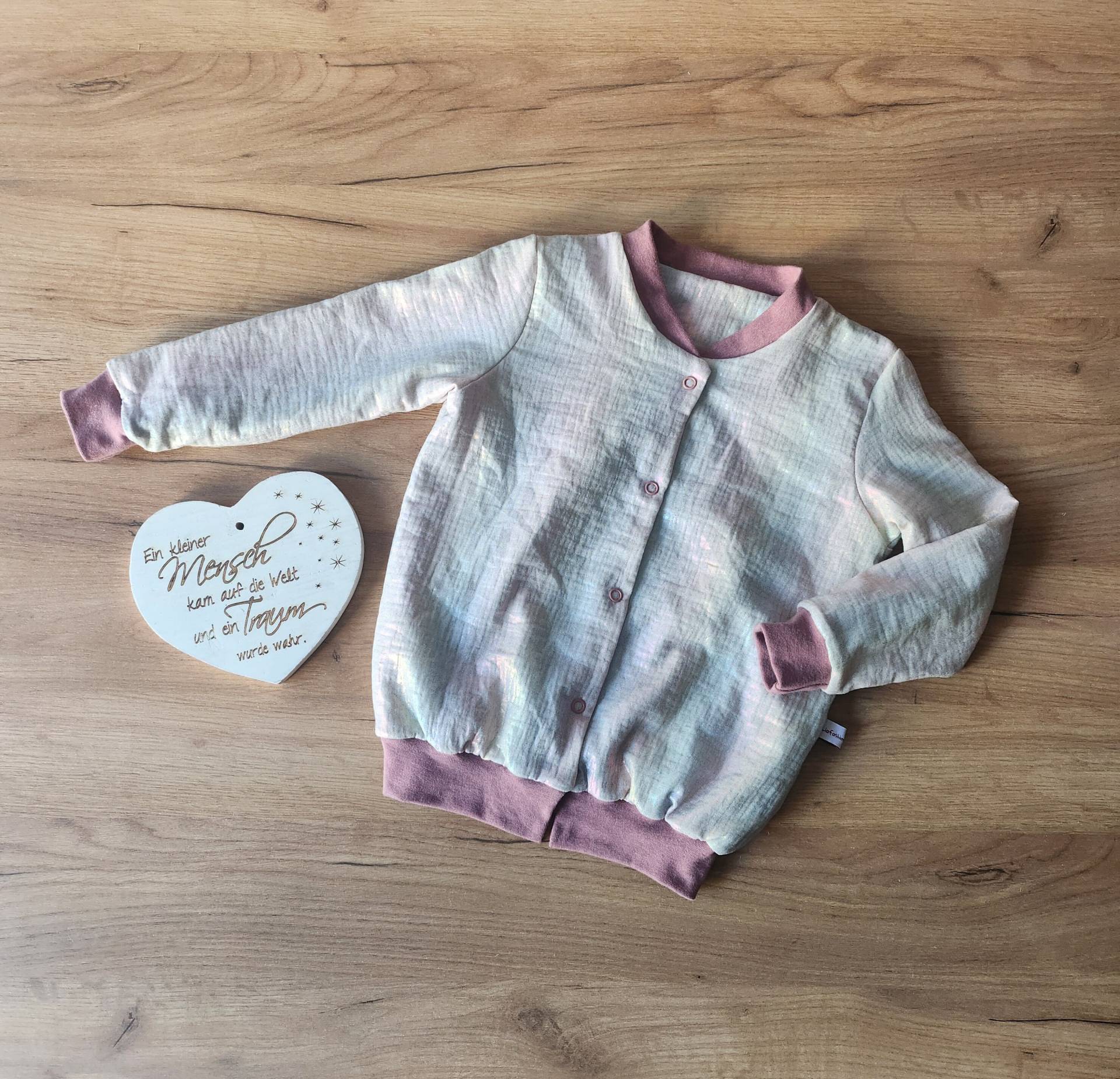 Musselin College Jacke, Kinderjacke, Übergangsjacke Ab Größe 86-140 von Liafashionstyle