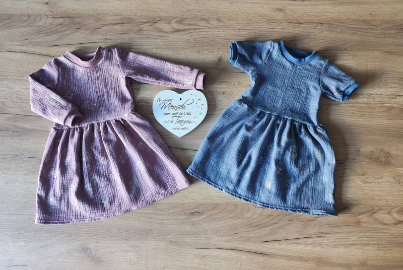 Musselin "Einhorn" Kleid, Sommerkleid Ab Größe 86-140, Wählbar in Kurz - Oder Langarm von Liafashionstyle