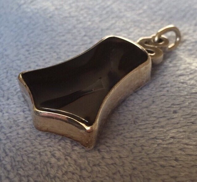 Art-Deco-Anhänger „Bell Shield" Aus Montana-Achat Sterlingsilber von LiamBySevanna