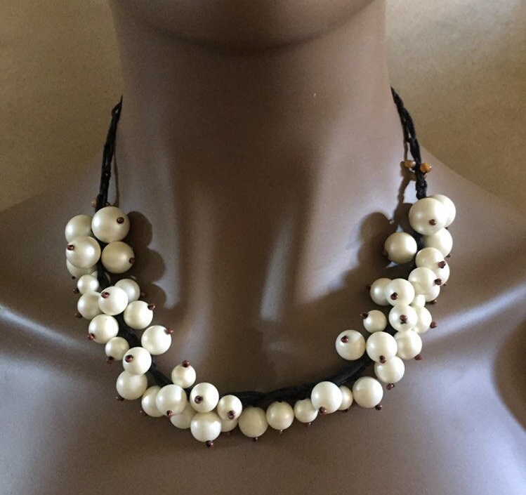 Boho Wrap Mate Perlen Schwarz Gewebte Halskette Extra Lange Multi-stil von LiamBySevanna