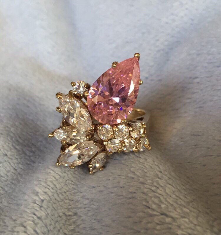 Vintage Schillernde Edelsteine 925 Sterling Silber Ring Größe 5, 5 von LiamBySevanna