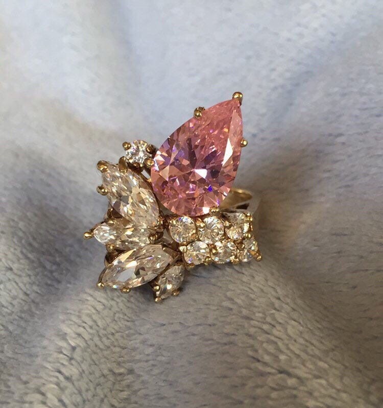 Vintage Schillernde Edelsteine 925 Sterling Silber Ring Größe 5, 5 von LiamBySevanna