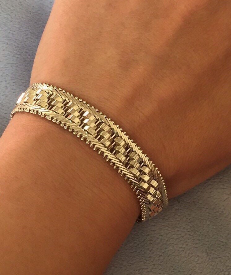 Vintage Sterling Silber Etrusker Armband 18 cm von LiamBySevanna