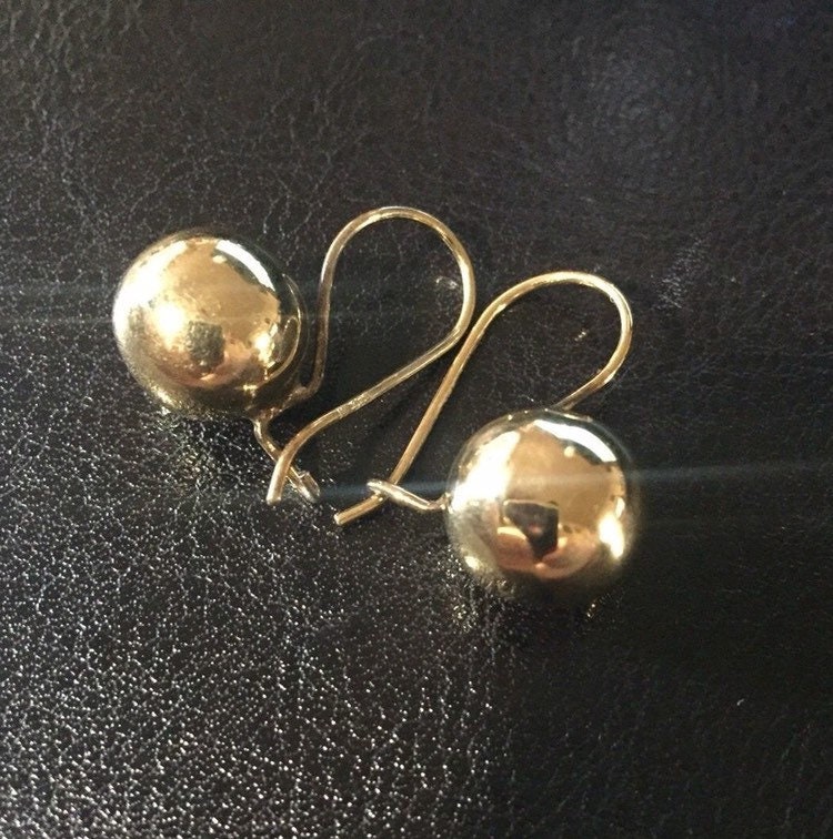 Vintage Sterling Silber Vermeil Kugel Ohrringe von LiamBySevanna