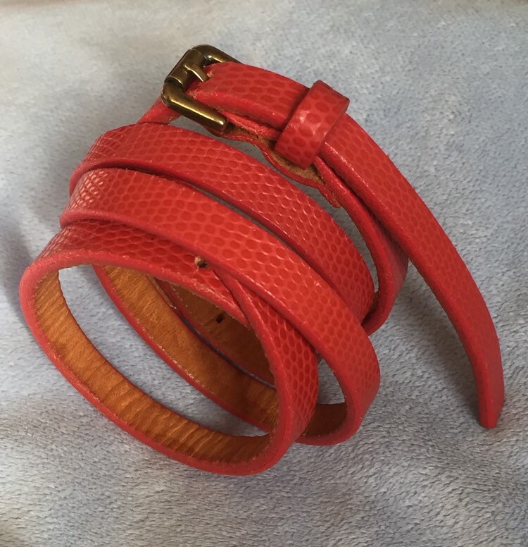 Vtg Gap Echtleder Roter Gürtel Ende 90Er Jahre Größe S Skinny Roter von LiamBySevanna