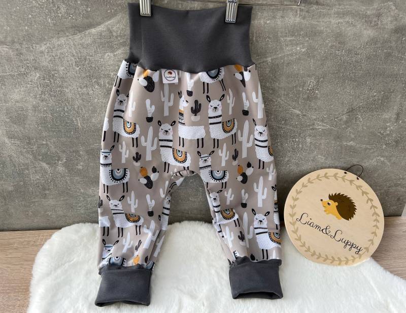 Softshellhose, Matschhose, Regenhose Lama Softshell Junge , Mädchen Kinder Hose Unisex Softshellhose Gr. 50 - 122 von LiamLuppyhandmade