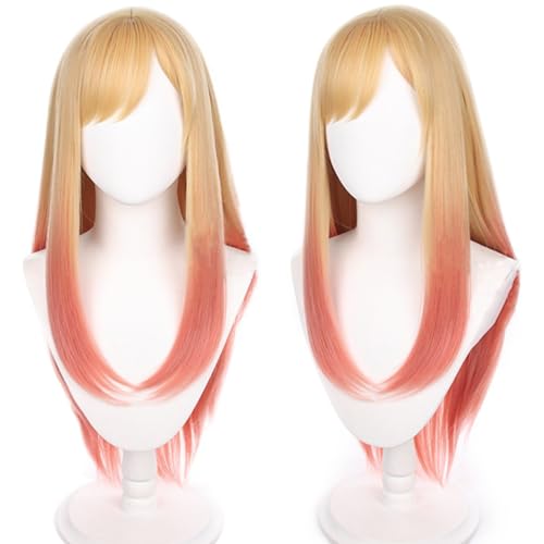 Liamiona Anime Marin Kitagawa Cosplay Wig Yellow Gradient Long Straight Hair Kawaii Cute for Halloween Party von Liamiona